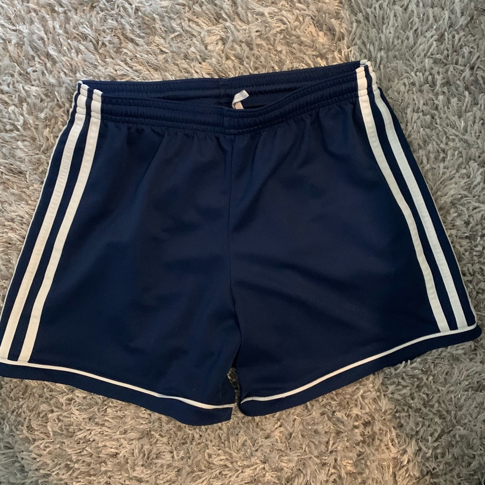 Adidas blue & white athletic shorts